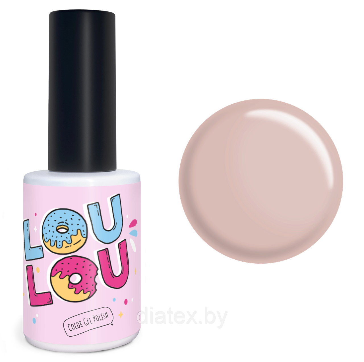 Гель-лак LOULOU № 909 (10мл.) коричневый латте нюд