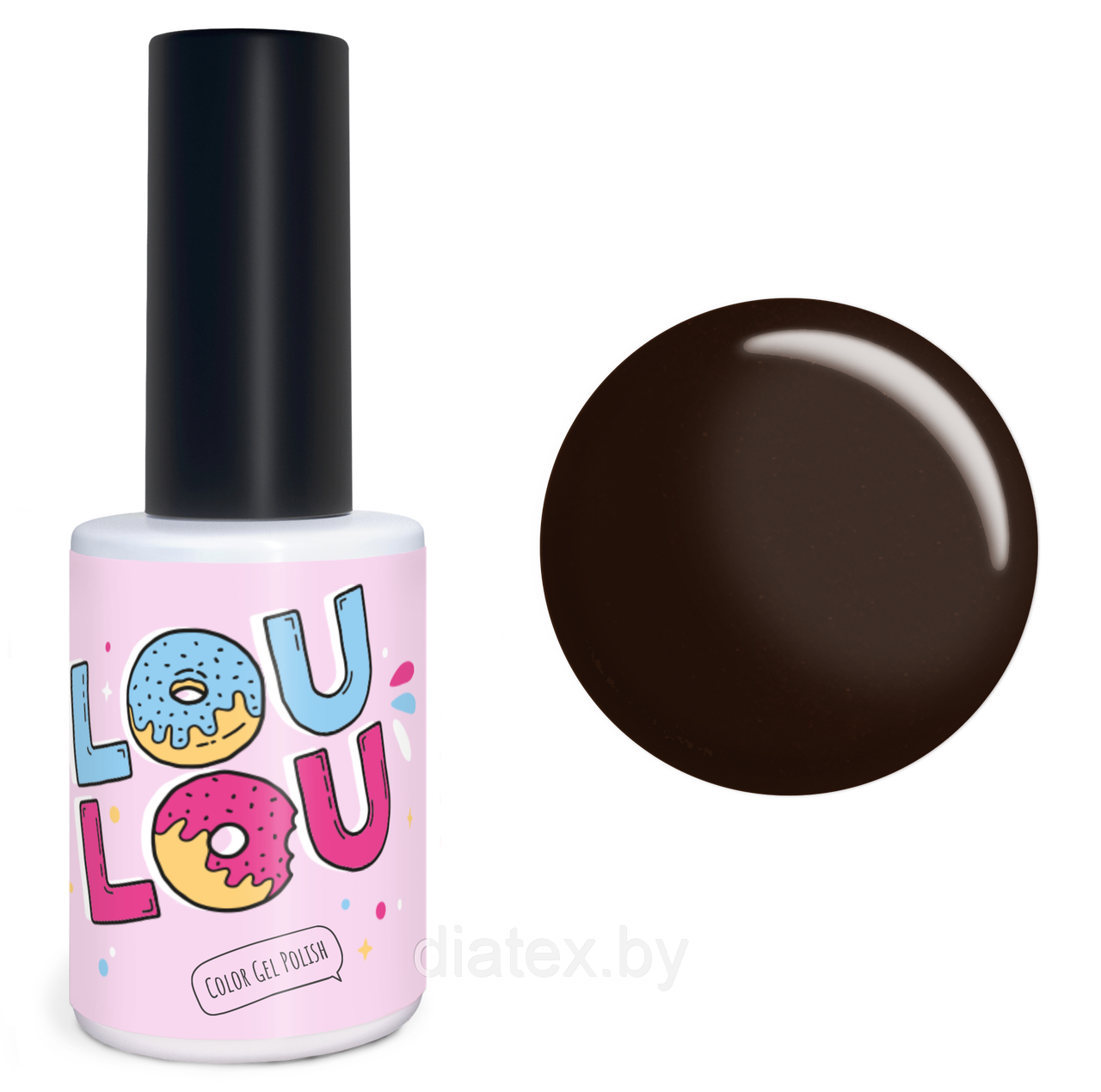 Гель-лак LOULOU № 101 (10мл.) коричневый с шиммером