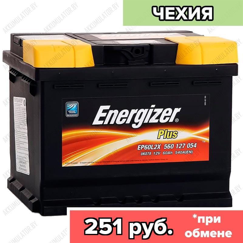 Аккумулятор Energizer Plus / [560 127 054] / EP60L2X / 60Ah / 540А / Прямая полярность / 242 x 175 x 190