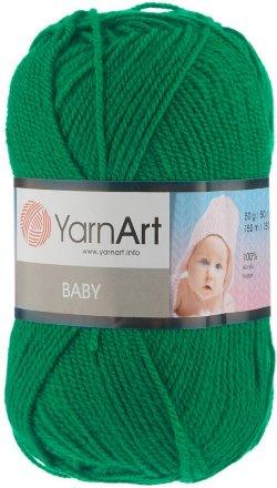 Пряжа Ярнарт Бейби (Yarnart Baby) цвет 338 зеленый
