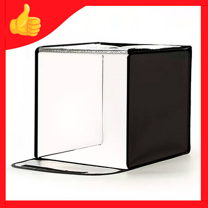 Портативный светодиодный складной LED лайтбокс для фото 40х40х40 см 6500K BKL (+фотофоны), фото 2