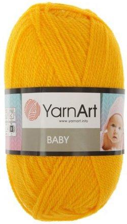 Пряжа Ярнарт Бейби (Yarnart Baby) цвет 586 желтый