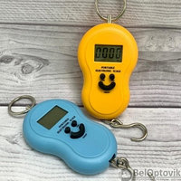 Портативные электронные весы (Безмен) Portable Electronic Scale до 30 кг Голубые