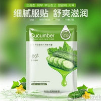 Тканевая маска для лица ROREC серии Natural Skin Care Mask Bioaqua, 30 гр ROREC Cucumber Natural Skin Care