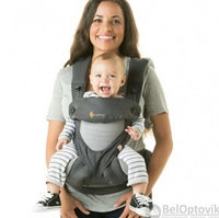 Рюкзак-кенгуру Ergo Baby 360 Baby Carrier Темно серый с серыми вставками