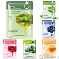 Тканевая маска для лица ROREC серии Natural Skin Care Mask Bioaqua, 30 гр ROREC Olive Natural Skin Care Mask