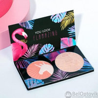 Палетки для невероятного макияжа BEAUTY FOX (румяна хайлайтер) Flamazing Colada