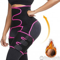 Женский утягивающий костюм из неопрена Waist Band костюм (Фитнес боди для похудения) XXl/XXXl Черный с