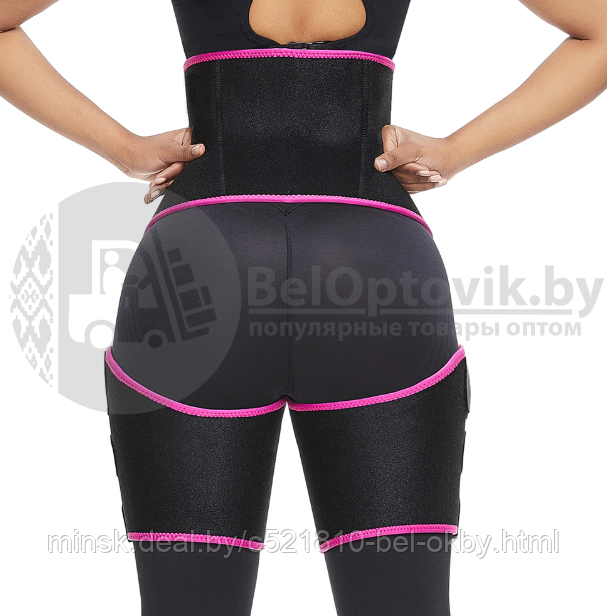 Женский утягивающий костюм из неопрена Waist Band костюм (Фитнес боди для похудения) XXl/XXXl Черный с - фото 6 - id-p184686491