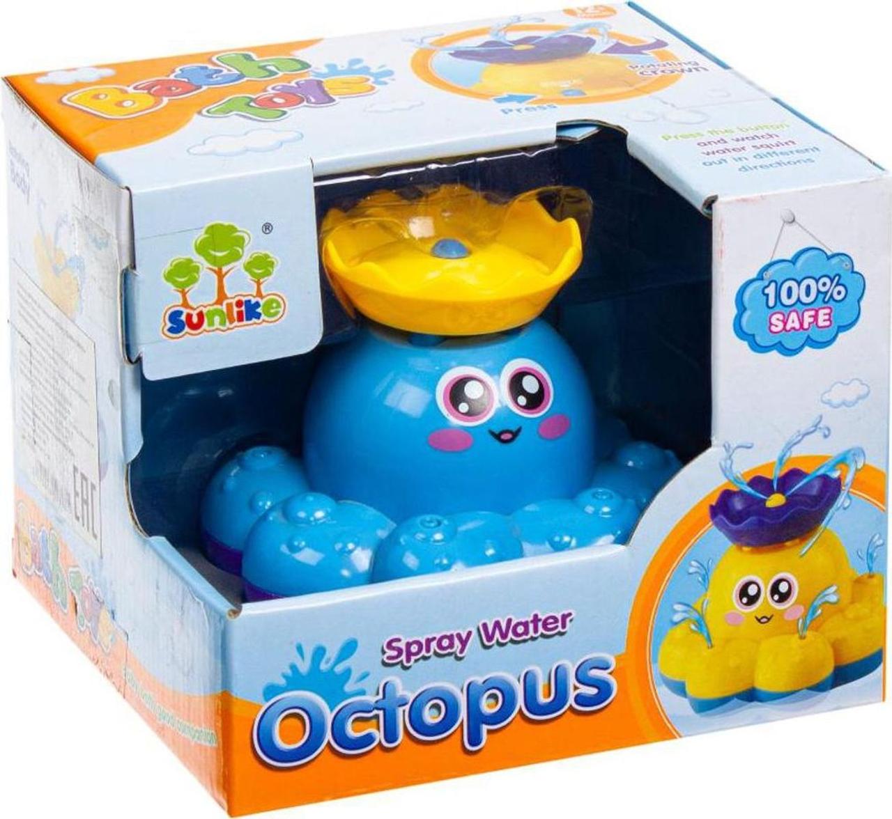 Игрушка детская для ванны «ФОНТАН-ОСЬМИНОЖКА» голубой - фото 7 - id-p168488273
