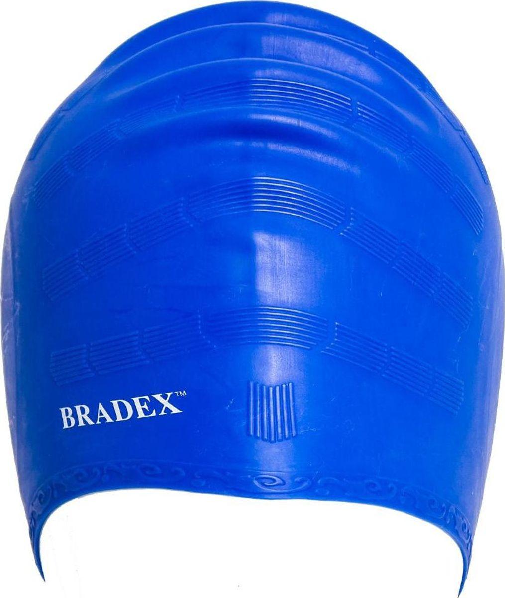 Шапочка для плавания силиконовая с выемками для ушей (синий) - фото 2 - id-p168531742
