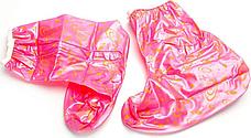 Чехлы грязезащитные для женской обуви - сапожки, размер L, цвет розовый, фото 2