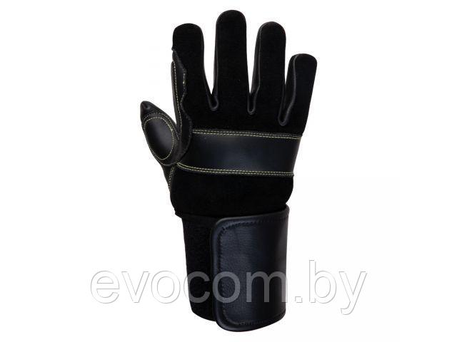 Перчатки виброзащитные из кожи, р-р 9/L, черные, JetaSafety (JETA SAFETY)