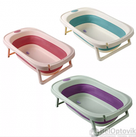 Портативная детская складная ванночка для купания Baby swim (с рождения до 2 лет) Фиолетовая