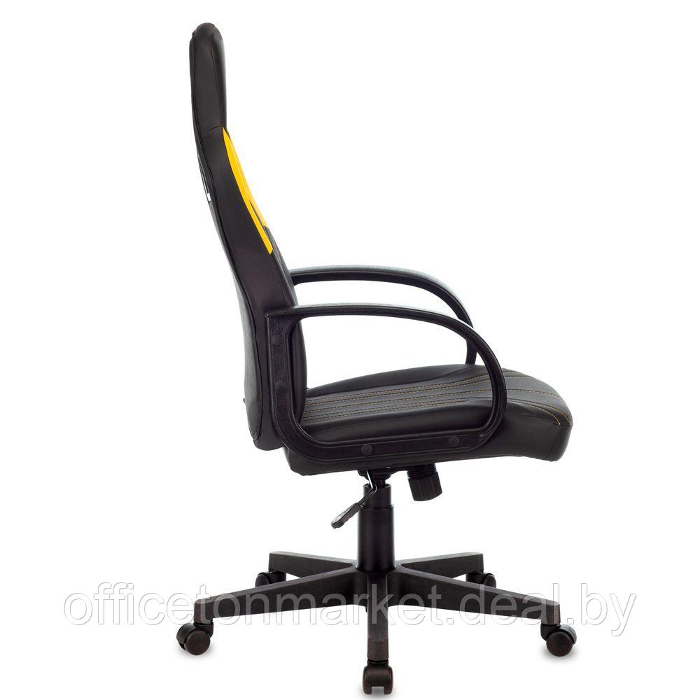 Кресло игровое "Zombie Runner", экокожа, пластик, черный, желтый - фото 2 - id-p179291173
