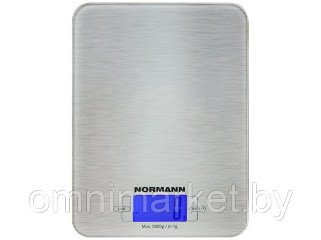 Весы кухонные ASK-266 NORMANN (5 кг, стекло 3 мм, дисплей 45х23 мм с подсветкой) - фото 1 - id-p184706175
