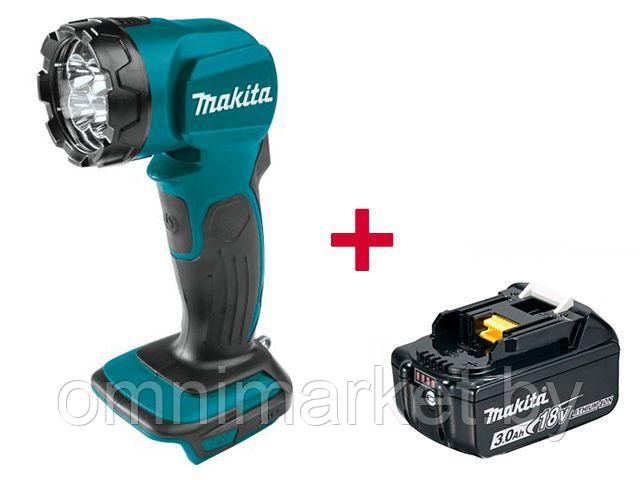 Аккум. фонарь MAKITA DML 815 + АКЦИЯ (1 аккумулятор) (14.4/18.0 В, акк. 3.0 А/ч, 160 Лм, вес 0.8 кг)