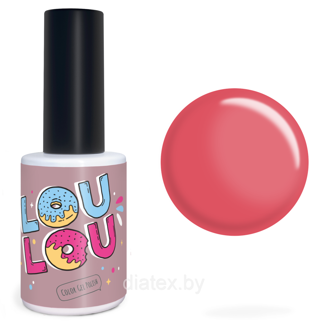 Гель-лак LOULOU “ds7” красный мандарин (10мл.)