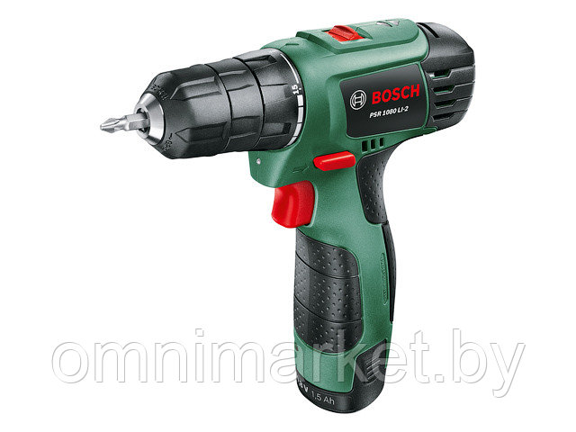 Аккум. дрель-шуруповерт BOSCH EasyDrill 1200 в чем. (12.0 В, 1 акк., 1.5 А/ч Li-Ion, 2 скор., 30 Нм, шурупы до