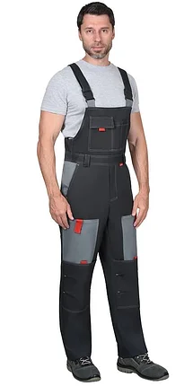 Полукомбинезон "СИРИУС-ФАВОРИТ-РОСС" темно-серый со светло-серым и красным, фото 2