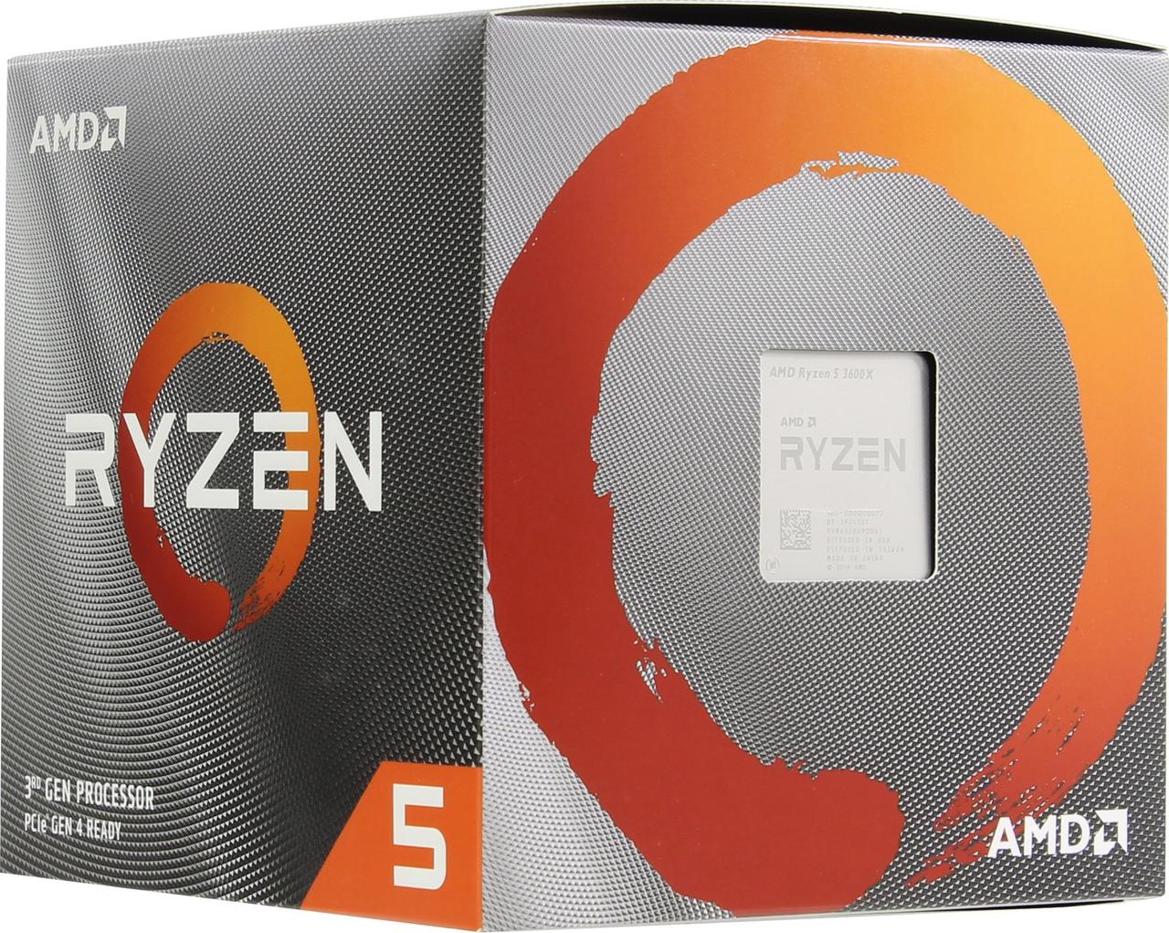 CPU AMD Ryzen 5 3600X BOX (100-100000022) 3.8 GHz/6core/3+32Mb/95W Socket AM4