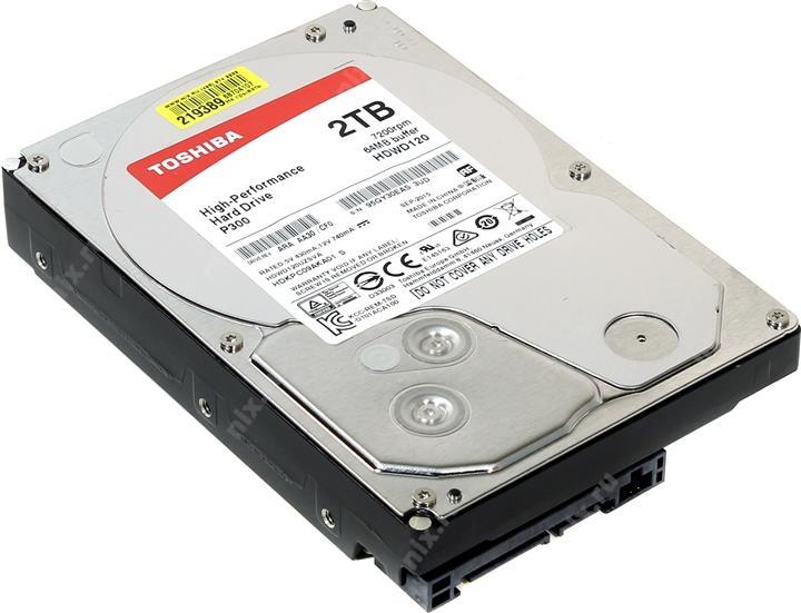 HDD 2 Tb SATA 6Gb/s Toshiba P300 HDWD120UZSVA 3.5" 7200rpm 64Mb