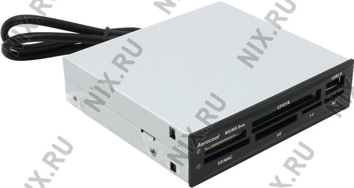 Aerocool АТ-9813.5" Internal USB2.0 CF/MD/MMC/SDHC/microSDHC/xD/MS(/Pro/Duo/M2) Card Reader/Writer+1xUSB2.0