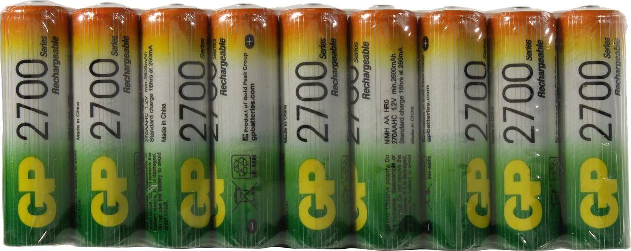 Аккумулятор GP 270AAHC-B18 (1.2V, 2600mAh) NiMH, Size "AA" уп. 18 шт