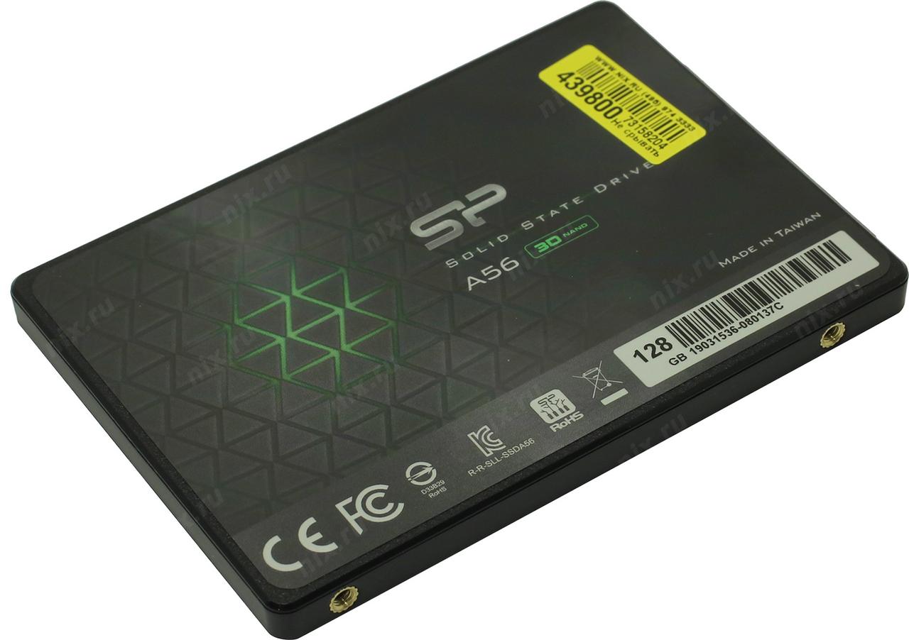 SSD 128 Gb SATA 6Gb/s Silicon Power A56 SP128GBSS3A56B25 2.5" 3D TLC