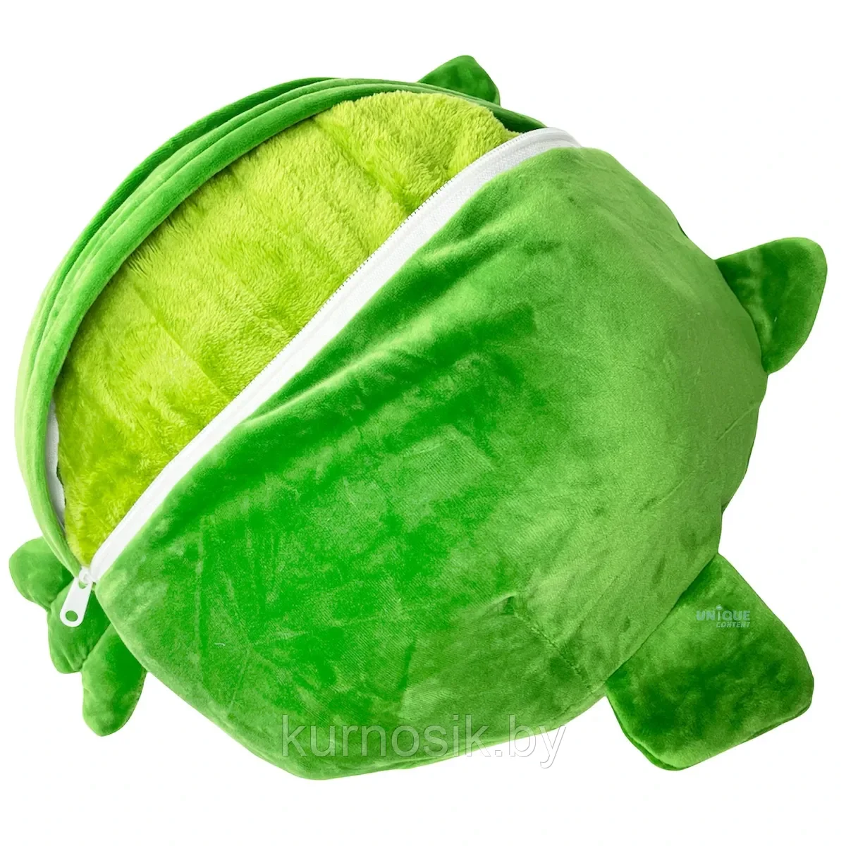 Сова с пледом 3 в 1: мягкая игрушка- подушка - плед (покрывало) зеленый - фото 2 - id-p184709844