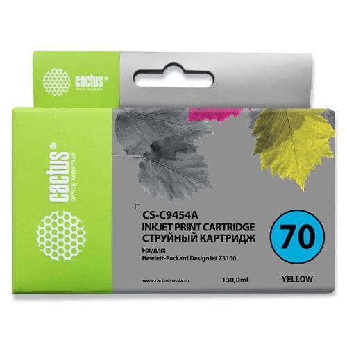 Картридж Cactus CS-C9454A (№70) Yellow для HP DJ Z3100