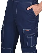 Костюм СИРИУС-ДЖЕТ куртка, полукомбинезон синий с голубым тк. мех. стрейч с ВО, фото 2