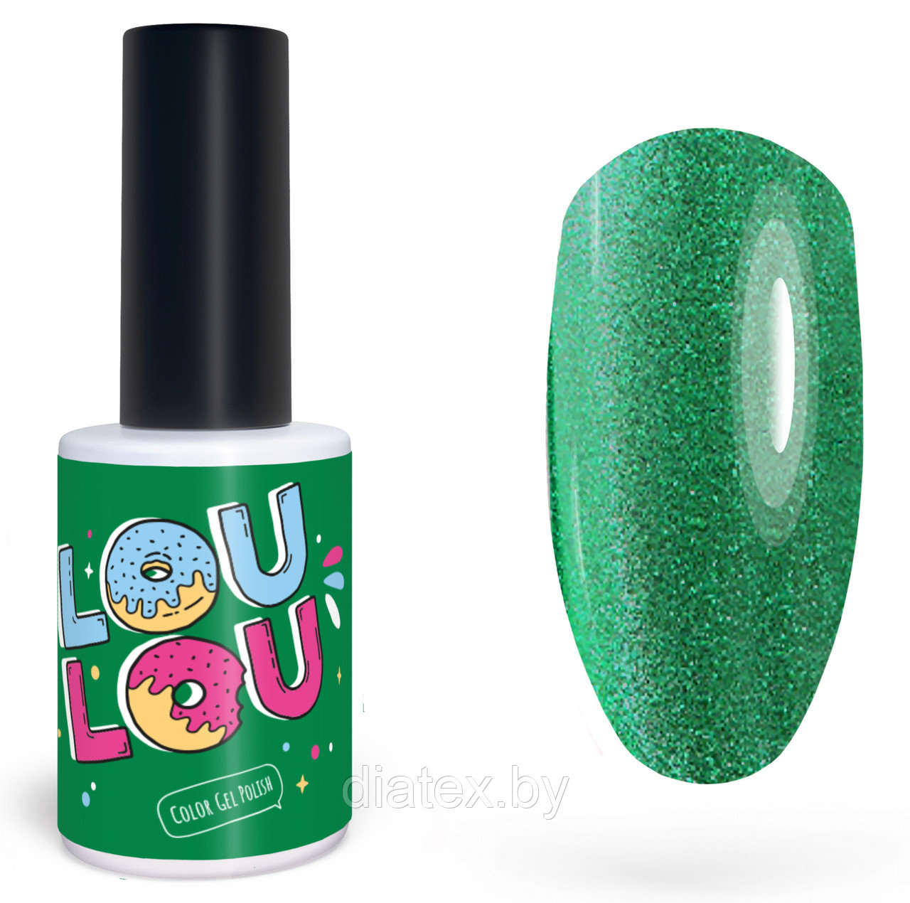Гель-лак LOULOU “cat4” (10мл.) зеленый