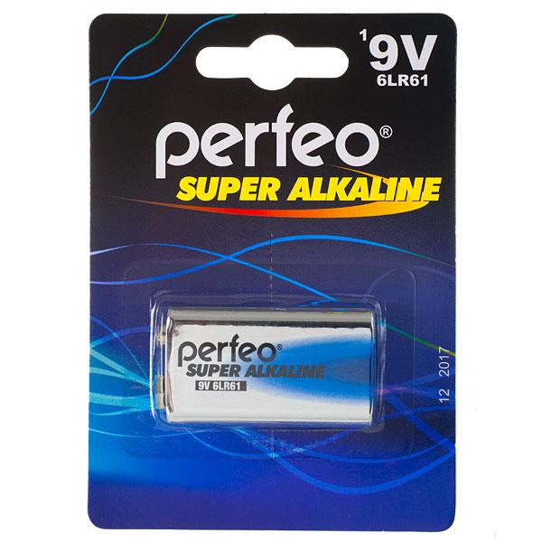 Батарейка Perfeo 6LR61 Alkaline BL-1