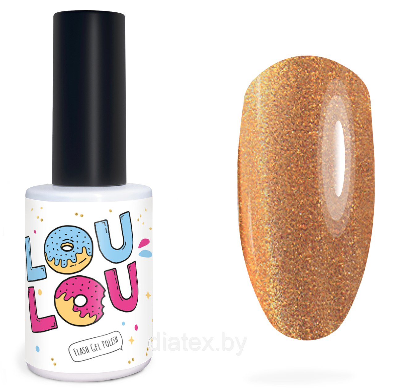 Гель-лак LOULOU “flash4” (10мл.) золото