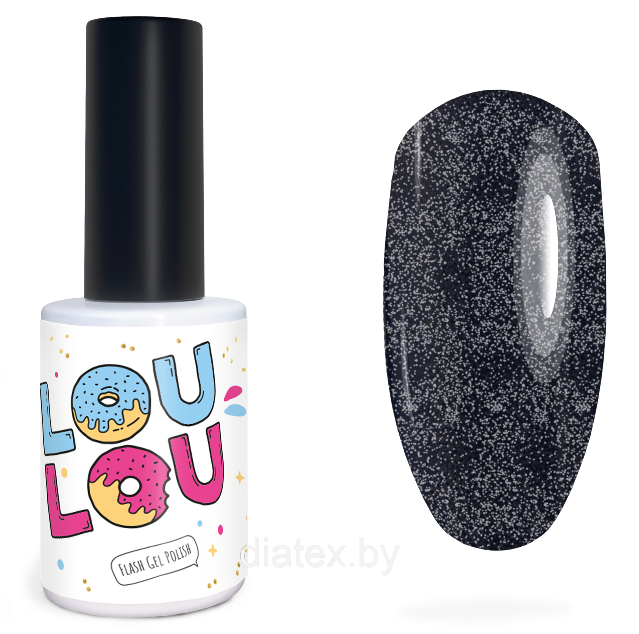 Гель-лак LOULOU “flash2” (10мл.) черный