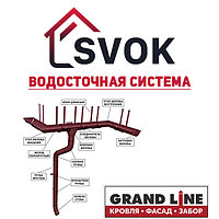 Водосточная система GrandLine 125x90мм Granite