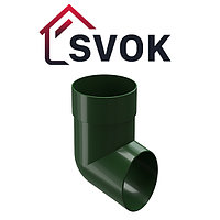 Сливное колено DÖCKE DACHA D=80 RAL6005