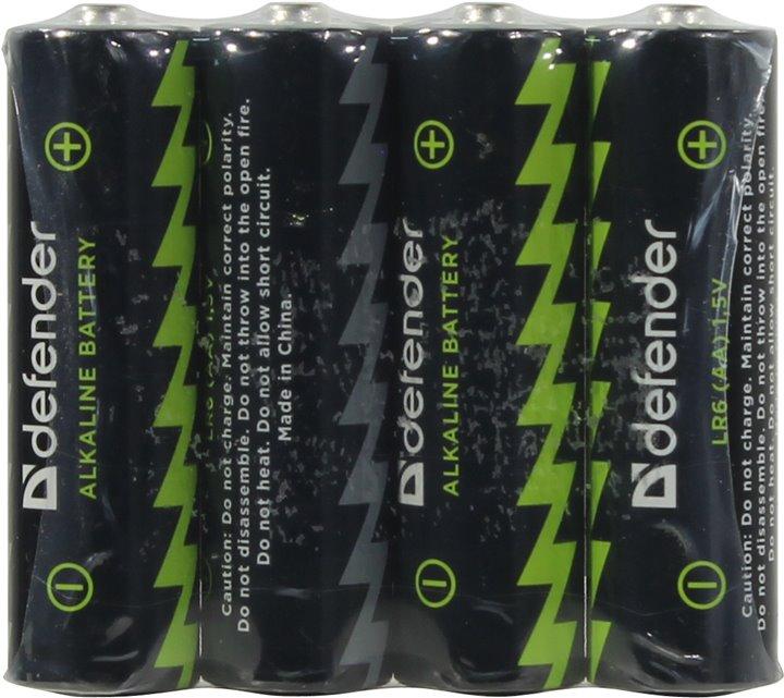 Defender LR6-4F Size AA, щелочной (alkaline) уп. 4 шт 56011