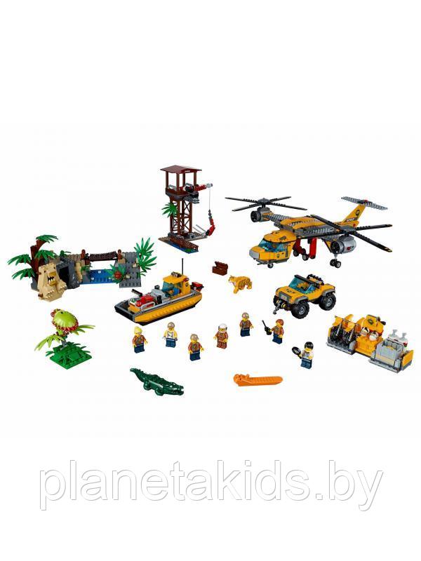 Детский конструктор Bela арт. 10713 "Вертолёт для доставки грузов в джунглях" аналог Лего Lego 60162, 1298 д. - фото 3 - id-p184724515