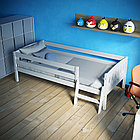 Кровать односпальная с бортиком и лестницей Эрни 80х160, фото 2