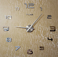 Настенные часы DIY Clock "Сделай сам" диаметр от 80 см.(цвета черный,серебро)