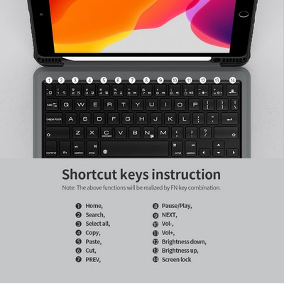 Чехол клавиатура Nillkin Bumper Combo Keyboard Case Черный для Apple iPad Pro 11 (2021) - фото 8 - id-p184733450