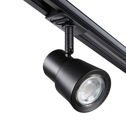 370932 PORT NT22 черный Светильник трековый однофазный двухжильный IP20 GU10 50W 220V MOLO, фото 2