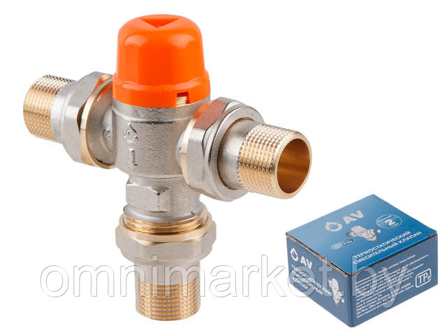 Термостатический смесительный клапан 1/2", AV Engineering (инд. упак.) - фото 1 - id-p184753050