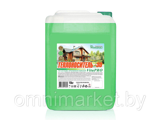 Теплоноситель Экотерм  VitaPro (-30С) кан. 10 кг., EcoTherm