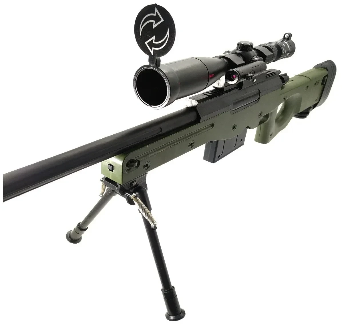 Игрушечная снайперская винтовка СВД снайперка пневматическая с оптическим прицелом (приближает) 110 см - фото 3 - id-p184755843