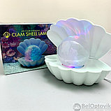 Ночник - светильник Сокровища моря Clam Shell Lamp (ракушка с жемчужиной), фото 6