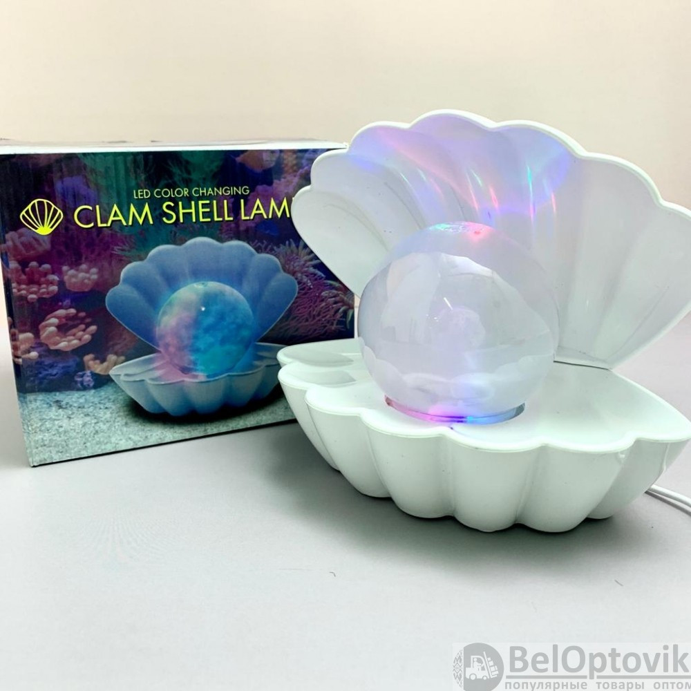 Ночник - светильник Сокровища моря Clam Shell Lamp (ракушка с жемчужиной) - фото 6 - id-p184757294