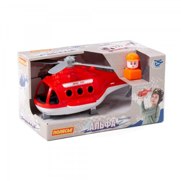 Детская игрушка вертолет пожарный "Альфа" (в коробке) арт. 68651 Полесье - фото 1 - id-p184757320